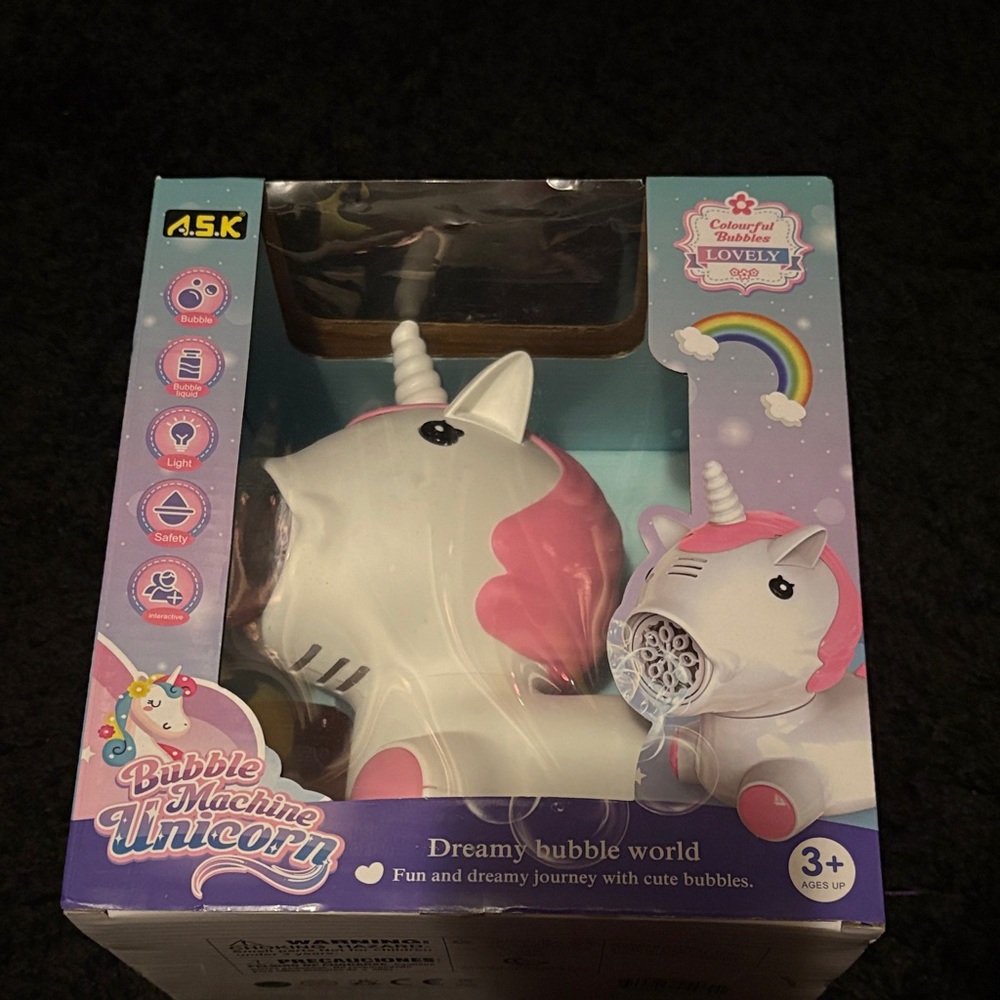 Bubble Machine Unicorn - Pink and White